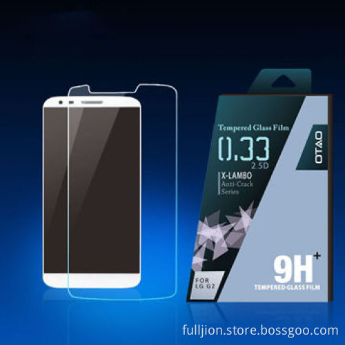 Super anti-crack tempered glass screen protector for LG G2, with fashionable package